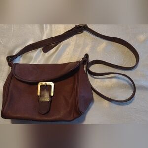 Vtg 80s PERRY ELLIS AMERICA CINNAMON LEATHER CROSSBODY PURSE/HANDBAG, Classic!